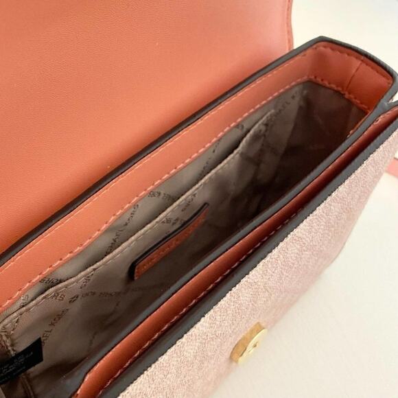 Michael Kors Purse Carmen Small Flap Crossbody bag Sherbert - Picture 10 of 12